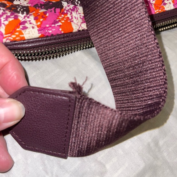 Vera Bradley Large Carson in pink plaid houndstooth - Picture 7 of 7